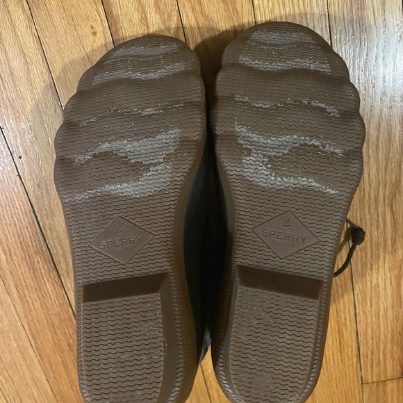 Sperry Women’s Water/Snow Proof Duck Boots Size 9 - Blue/Brown Plaid Upper - Picture 6 of 6